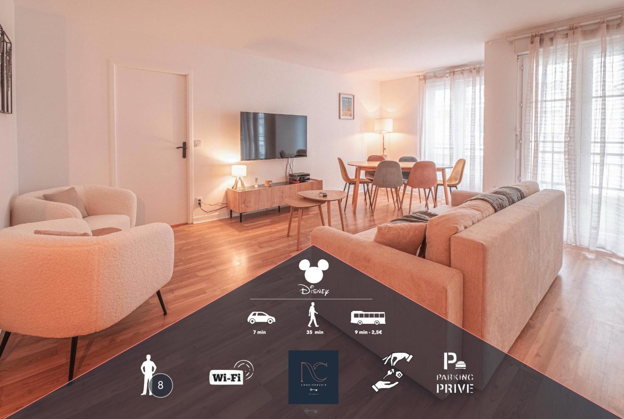 *disneyland-paris* 8pers, Wifi, 2 Parkings Apartment Serris